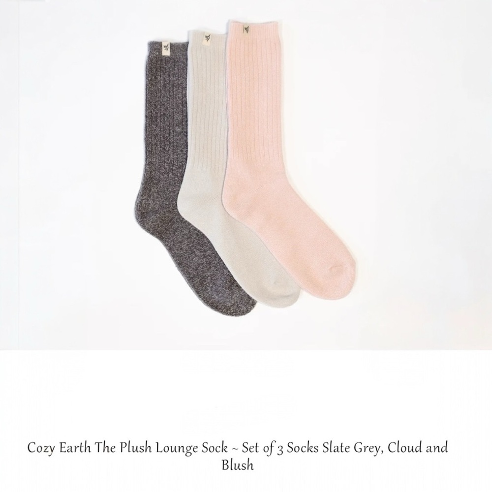 Cozy Earth The Plush Lounge Socks 3 Packs Bundle Set of 9 Socks XSmall/Small NEW - Picture 2 of 13